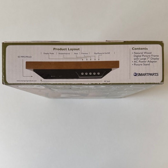 Digital Picture Frame with Wood Finish - Picture 4 of 6